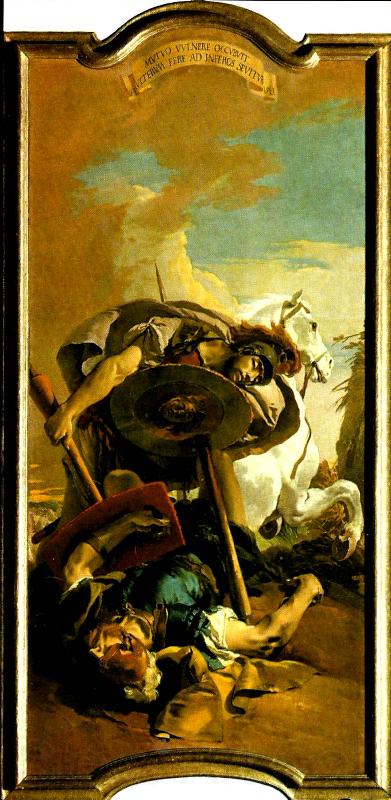 Giovanni Battista Tiepolo konsul lucius brutus dod och hannibal igenkannande hasdrubals huvud Norge oil painting art